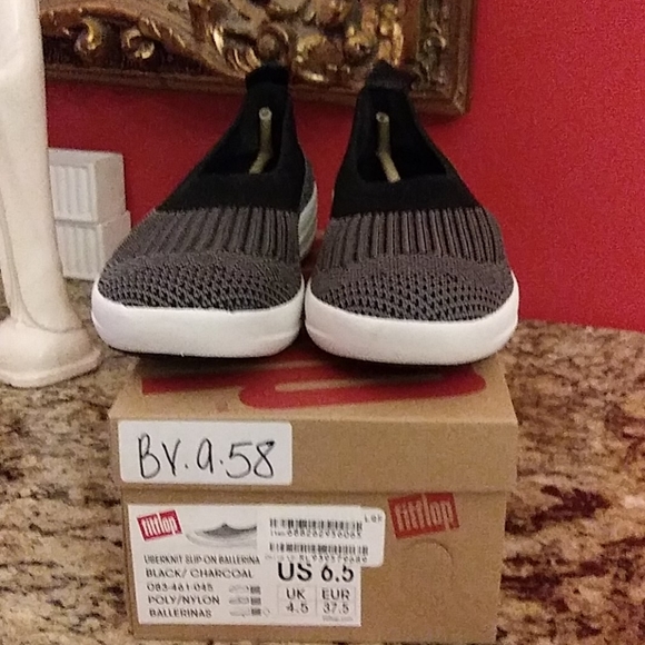 0316 Fitflop Uberknit Slip On Ballerina Shoes - Picture 2 of 8